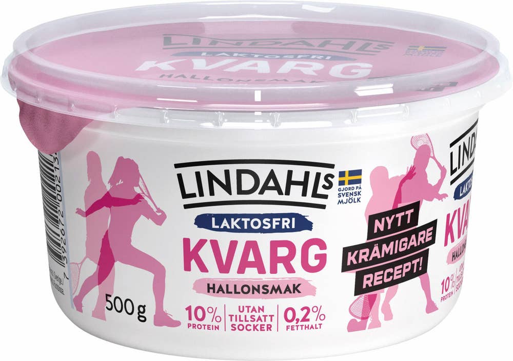 Lindahls Kvarg Hallon 0,2% Laktosfri Utan Tillsatt Socker