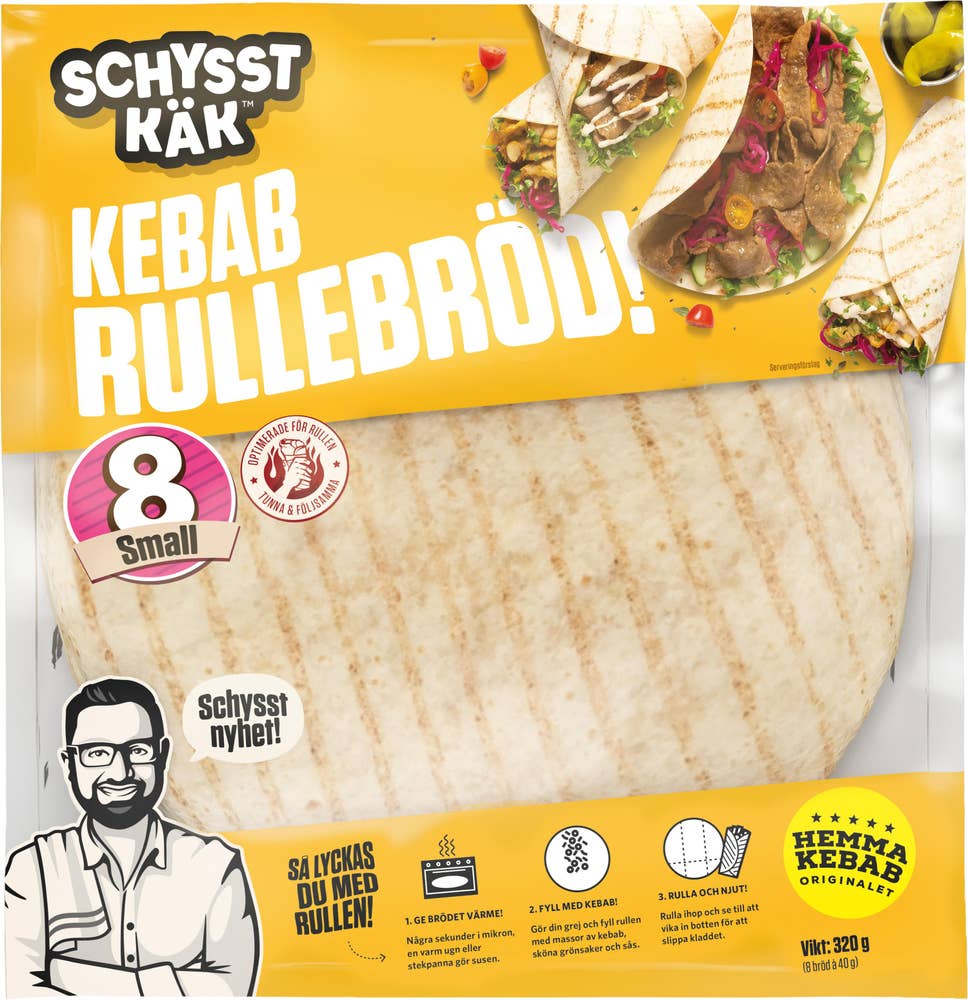 Schysst Käk Kebabrullebröd Mini 8-p