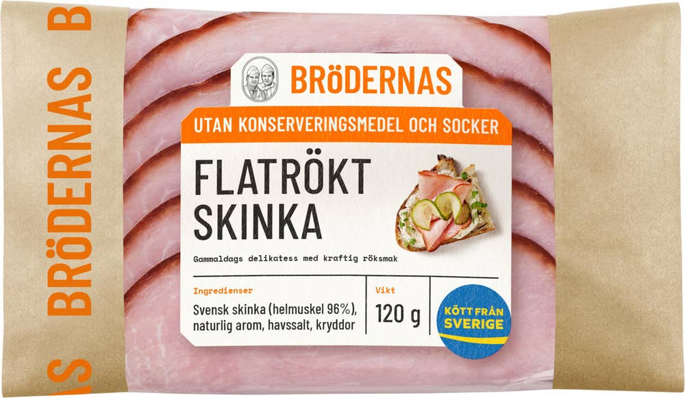 Bröderna Nilsson Flatrökt Skinka 120g Bröderna Nilsson