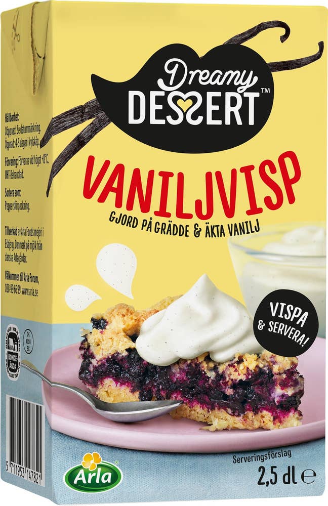 Dreamy Dessert Vaniljvisp 10% med grädde & äkta vanilj