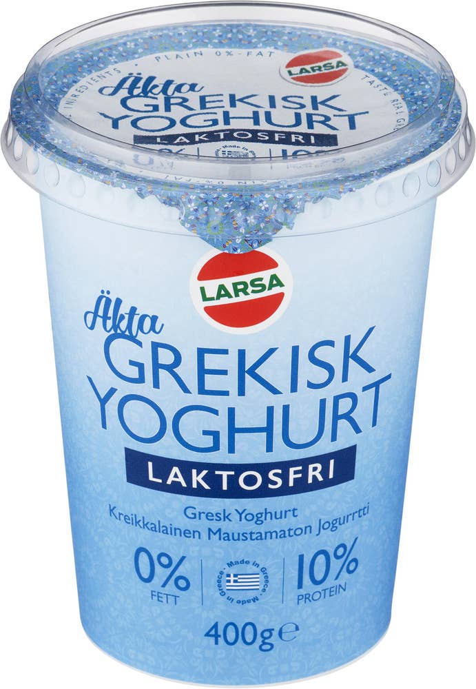 Larsa Foods Grekisk Yoghurt Laktosfri 0%