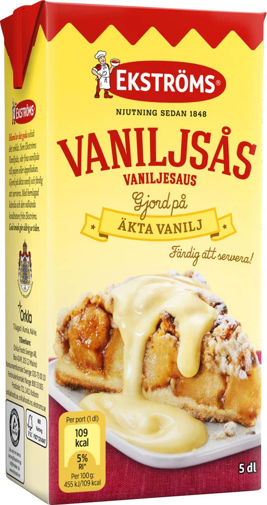 Ekströms Vaniljsås Marsan 4,2% äkta vanilj