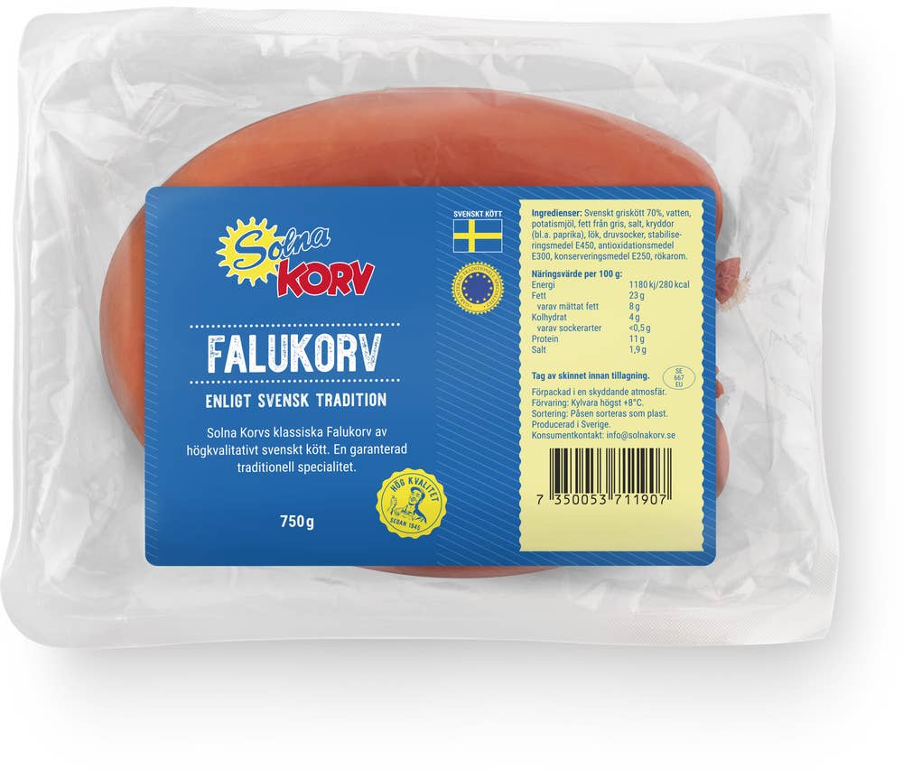 Solna Korv Falukorv Kötthalt 70%