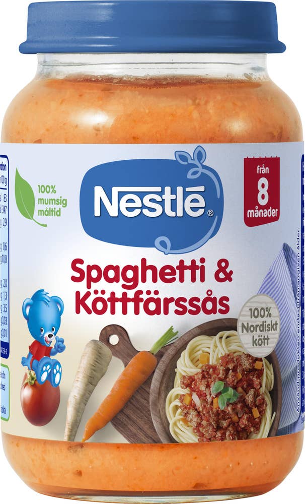 Nestlé Barnmat Spaghetti Bolognese 8M 190g
