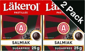 Läkerol Halstabletter Salmiak Sockerfri 2x25g
