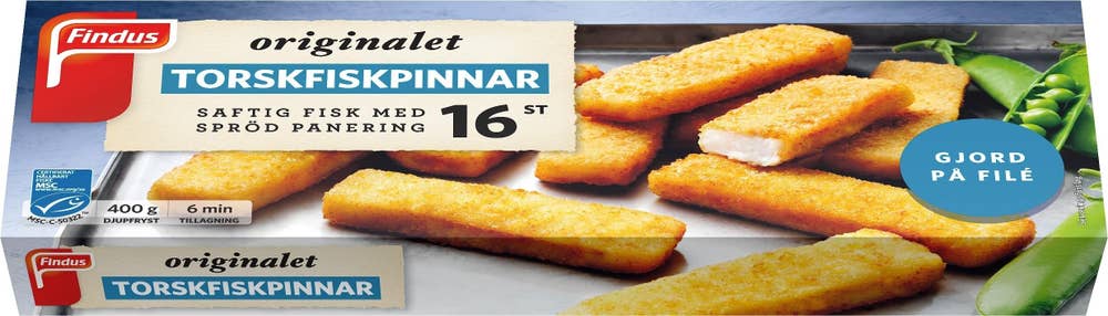 Findus Frysta Fiskpinnar 16-p MSC-märkt