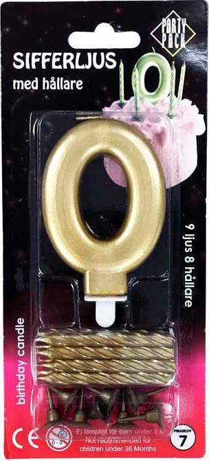 Party Pack Sifferljus 0 Guld