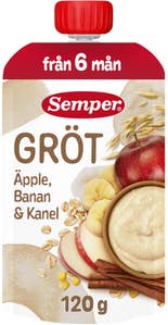 Semper Grötklämmis Äpple, Banan & Kanel 6M