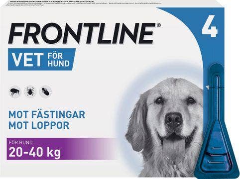 Frontline vet. 100 mg/ml, Fipronil, spot-on, lösning, 4x