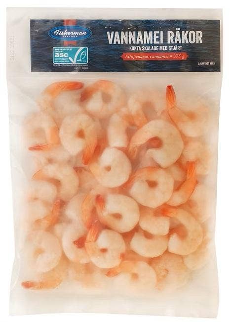 Fisherman Vannameiräkor Kokta Fryst ASC