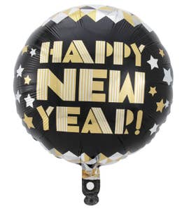 Hedlundgruppen Folieballong Svart & Vit Happy New Year 46cm