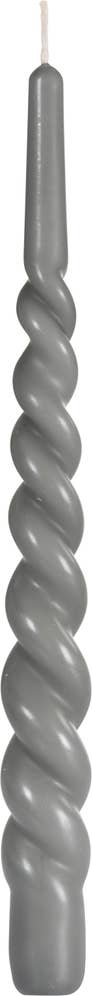 Duni Twistade Ljus Granitgrå 28cm