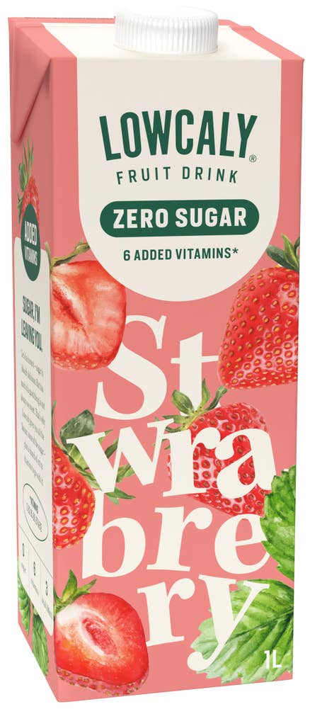 LOWCALY Fruktdryck Jordgubb Sockerfri