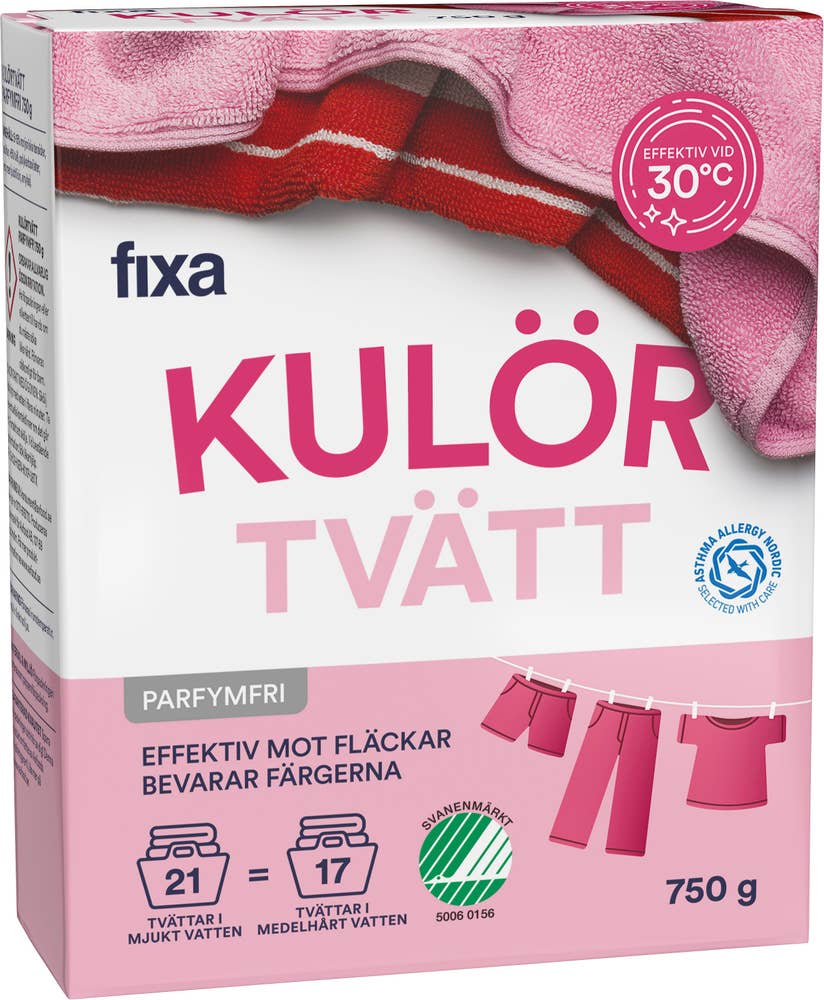 Fixa Tvättmedel Color Sensitive Parfymfri