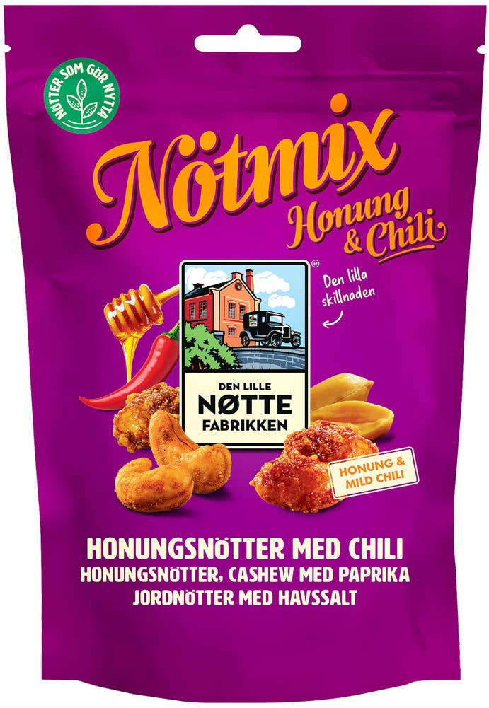 Den Lille Nøttefabrikken Nötmix Honung & Chili