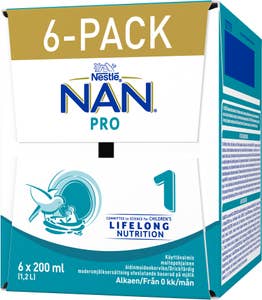 Nestlé NAN Pro 1 Drickfärdig Modersmjölksersättning 0M 6-p