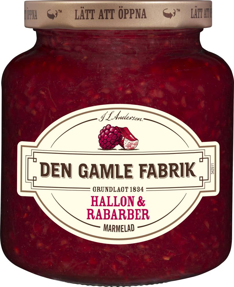 Den Gamle Fabrik Marmelad Hallon/Rabarber Den Gamle Fabrik