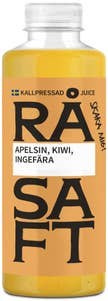 Råsaft Kallpressad Juice Apelsin, Kiwi & Ingefära