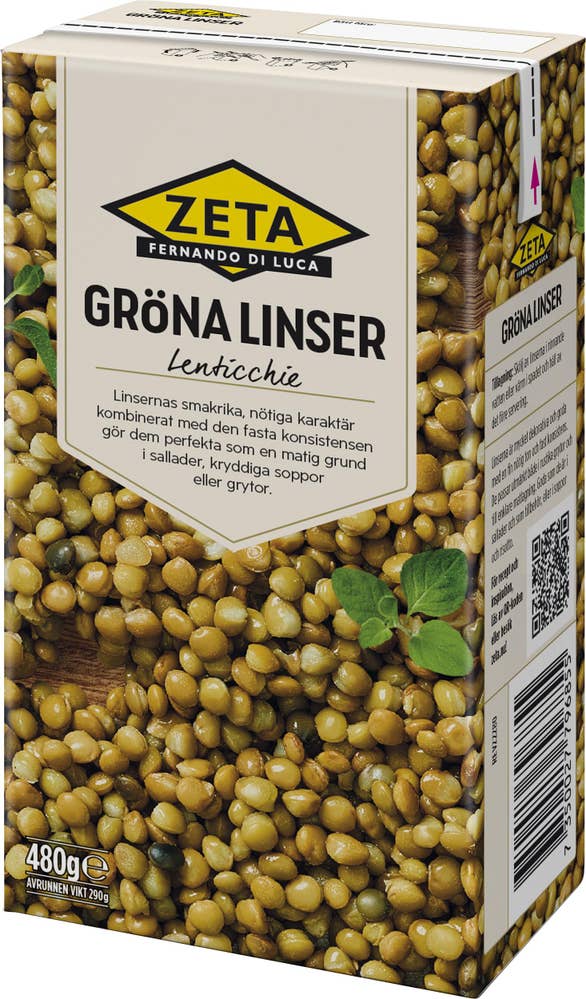 Zeta Gröna Linser Färdigkokta