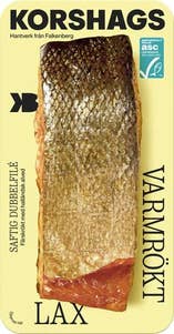 Korshags Varmrökt Lax Dubbelfilé ASC