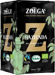 ZOÉGAS Hazienda Bryggkaffe Mörkrost EKO/KRAV/Fairtrade