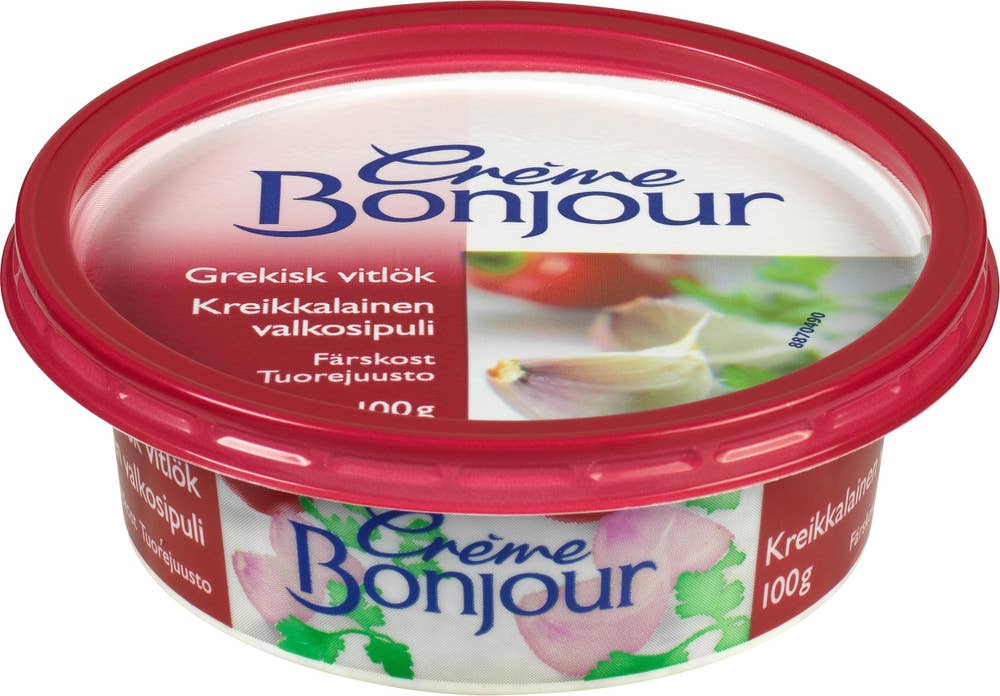 Creme Bonjour Färskost Grekisk Vitlök Crème Bonjour