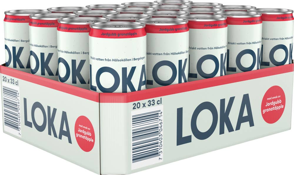 Loka Jordgubb & Granatäpple Flak 20x33cl