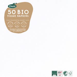 Duni Servett Vit 3-lags 40x40cm FSC