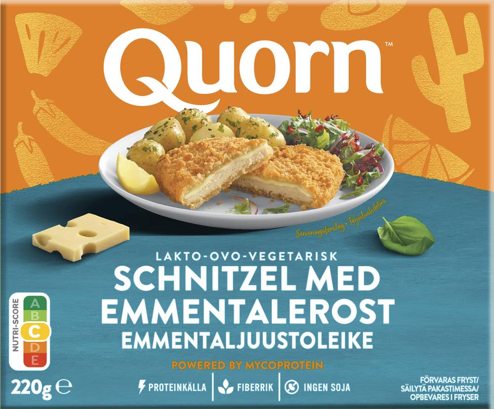 Quorn Vegetarisk Schnitzel med Emmentalerost Fryst