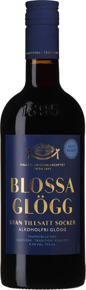 Blossa Glögg Röd Utan Tillsatt Socker Alkoholfri 0,5%