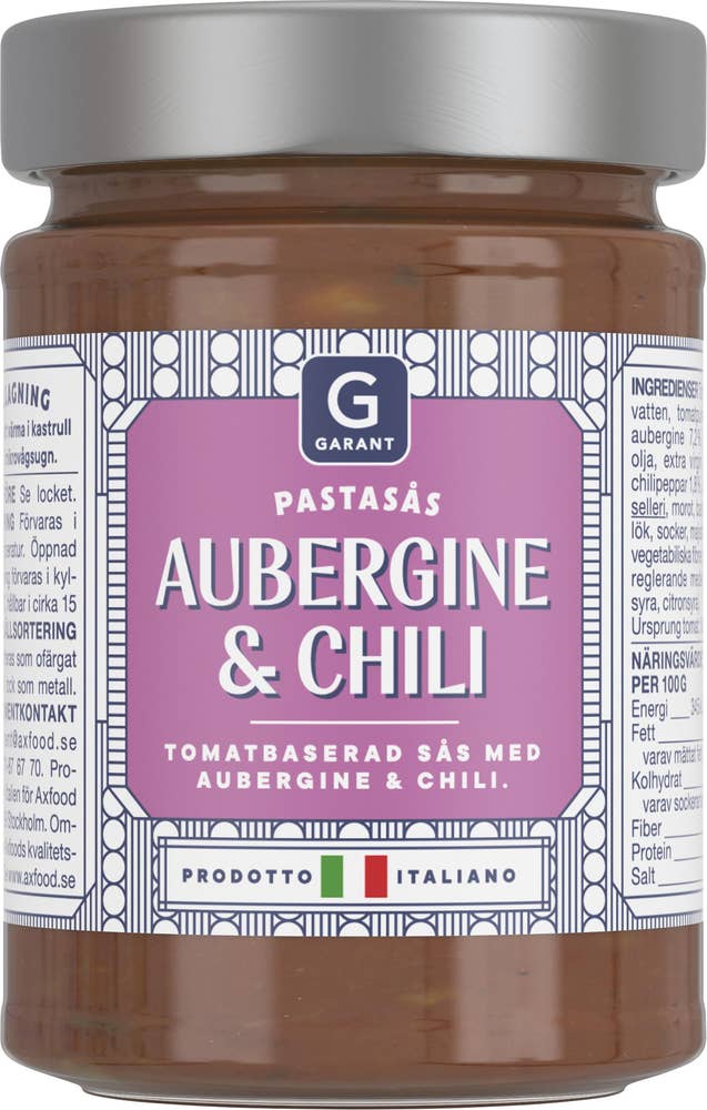 Garant Pastasås Aubergine & Chili 290g
