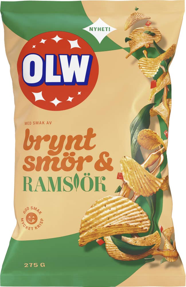 OLW Chips Brynt Smör & Ramslök