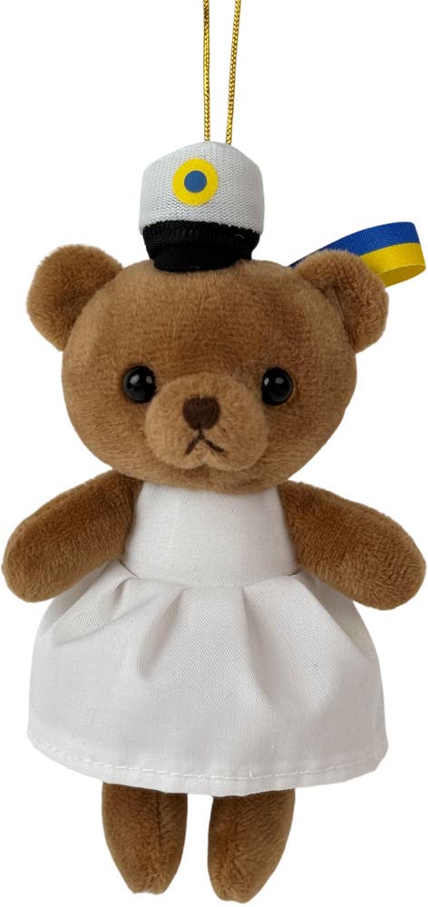 Hedlundgruppen Studentbjörn med Vit Klänning 16cm