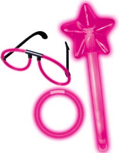 Hedlundgruppen Partyset Glow in the Dark Rosa