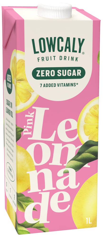 LOWCALY Fruktdryck Pink Lemonade Sockerfri