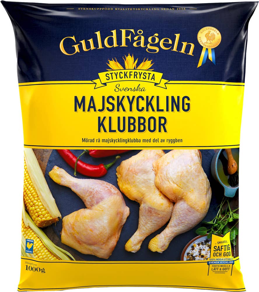 Guldfågeln Majskycklingklubbor Svenska Fryst