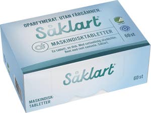 Såklart Maskindisktabletter Oparfyrmerade