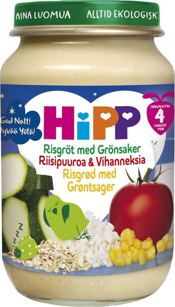 Ej sorterad God Natt! Risgröt 4M Hipp