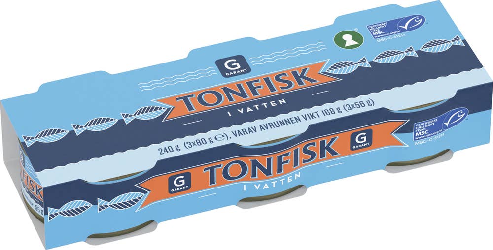 Garant Tonfisk i Vatten MSC 3x80g