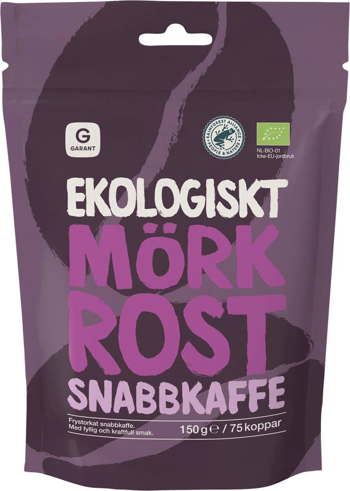 Garant Eko Snabbkaffe Mörkrost EKO