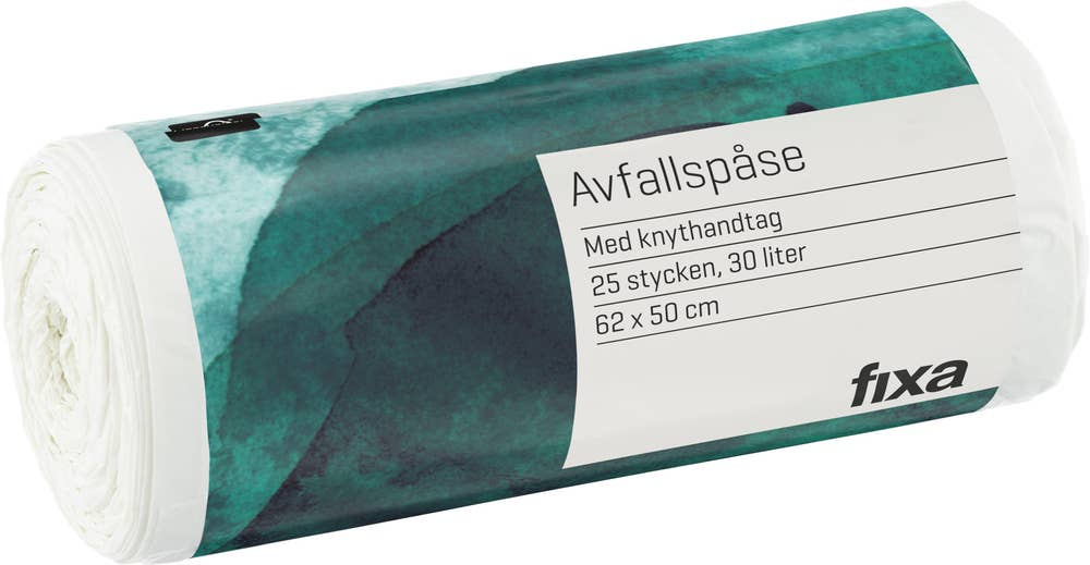 Fixa Avfallspåse Vit 30L