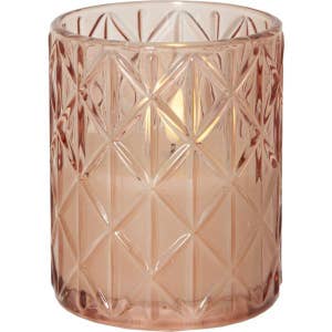 Star Trading Ljus LED Flamme Romb Rosa 10x12,5cm