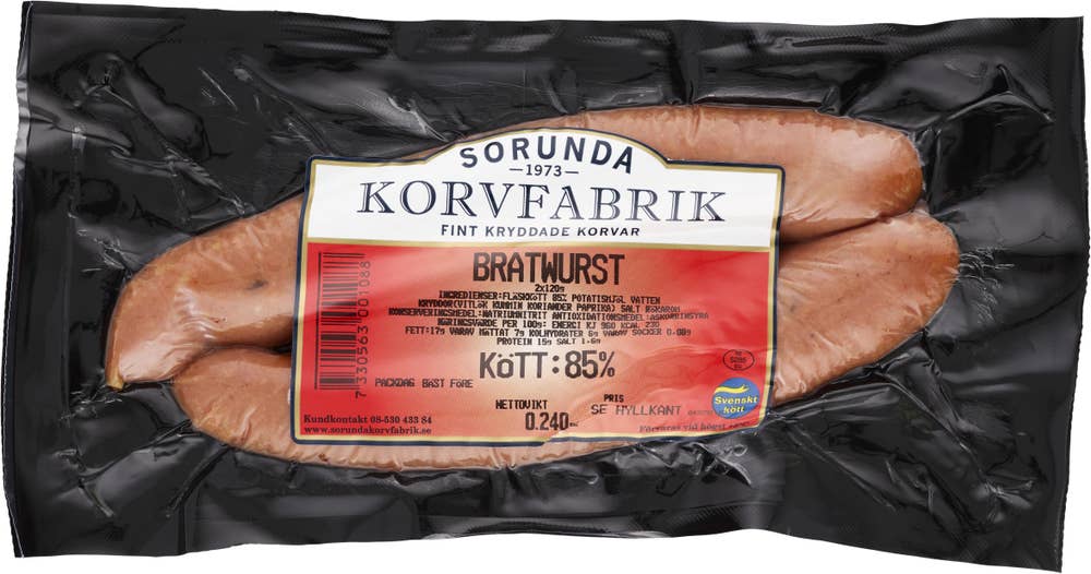 Sorunda Korvfabrik Bratwurst Sorunda Korv