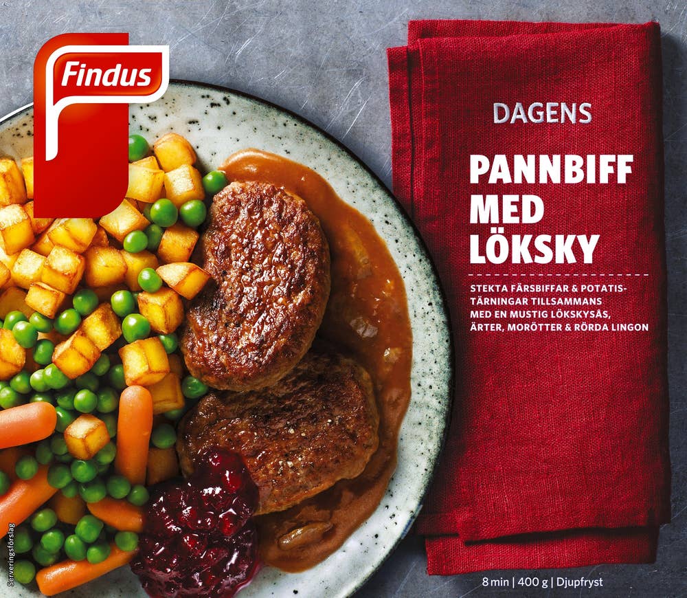 Dagens Pannbiff med Löksky Fryst