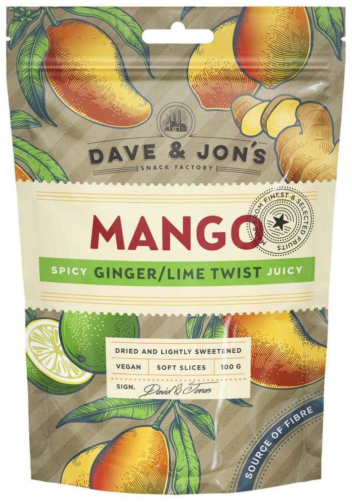 Dave & Jon's Torkad Mango Ginger & Lime