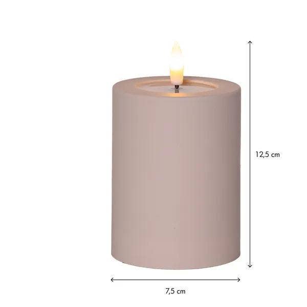 Star Trading LED Blockljus Flamme Soft Beige 12,5cm