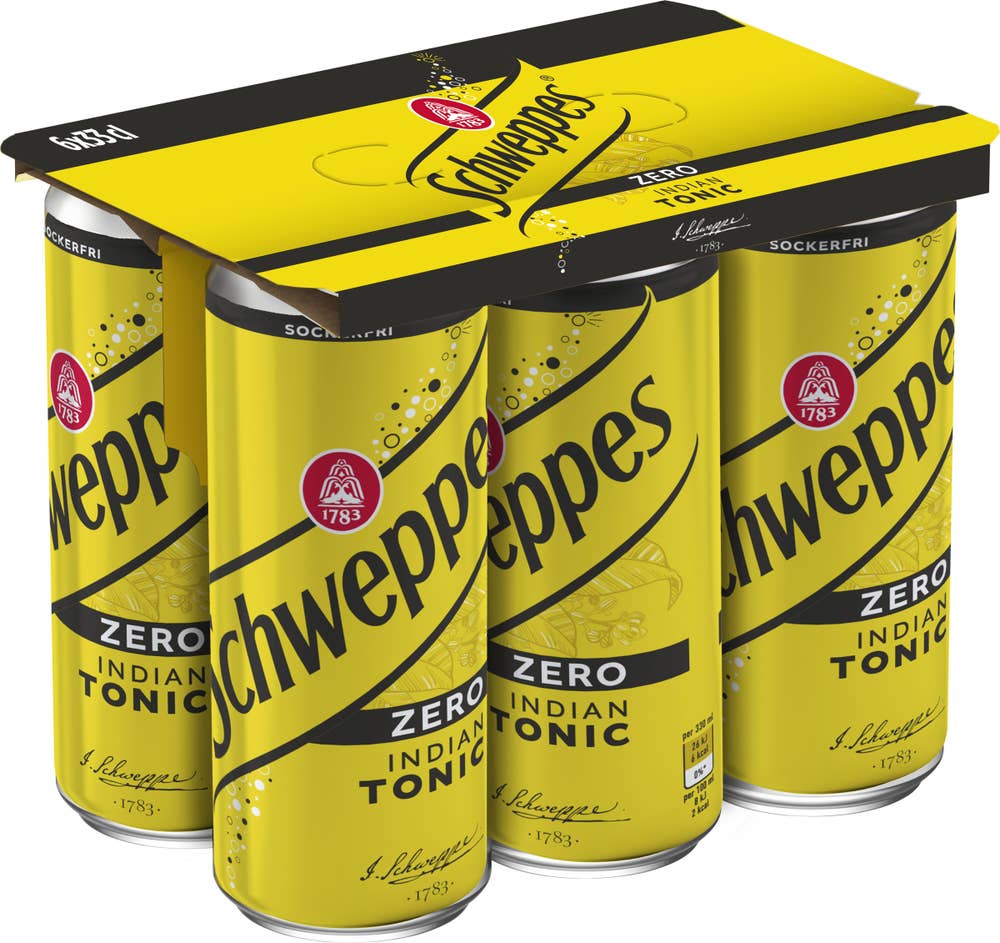 Schweppes Indian Tonic Zero 6x33cl Schweppes