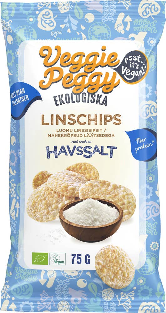 Veggie Peggy Linschips Havssalt 75g Veggie Peggy