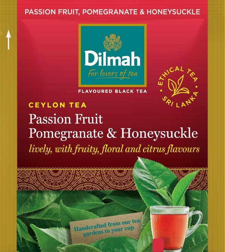 Dilmah Svart Te Passionsfrukt, Granatäpple & Kaprifol