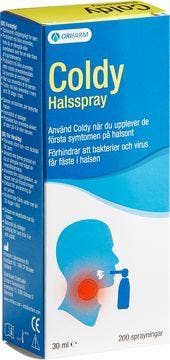 Coldy Halsspray, Munspray mot halsont,